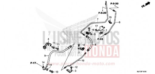 DURITE FREIN ARRIERE GL1800CF de 2015